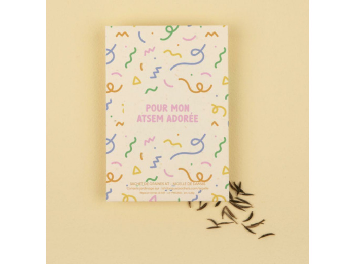 SACHET DE GRAINES POUR MON ATSEM ADOREE- LA FABRIQUE A SACHET