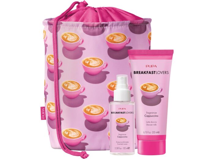 Coffret lait de douche et eau parfumée cappuccino Beakfast lovers Pupa