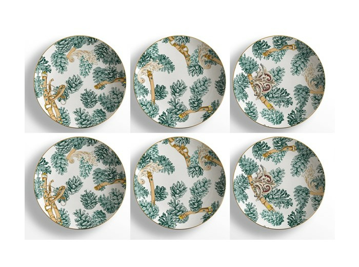 Service de 6 assiettes creuses en porcelaine Collection "Big White"