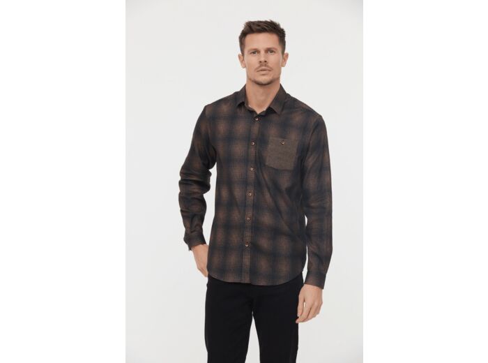 Chemise à carreaux Lee Cooper marron