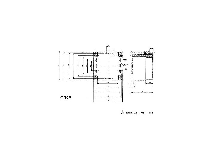 COFFRET ETANCHE EN ABS - GRIS FONCE 160 x 160 x 90mm