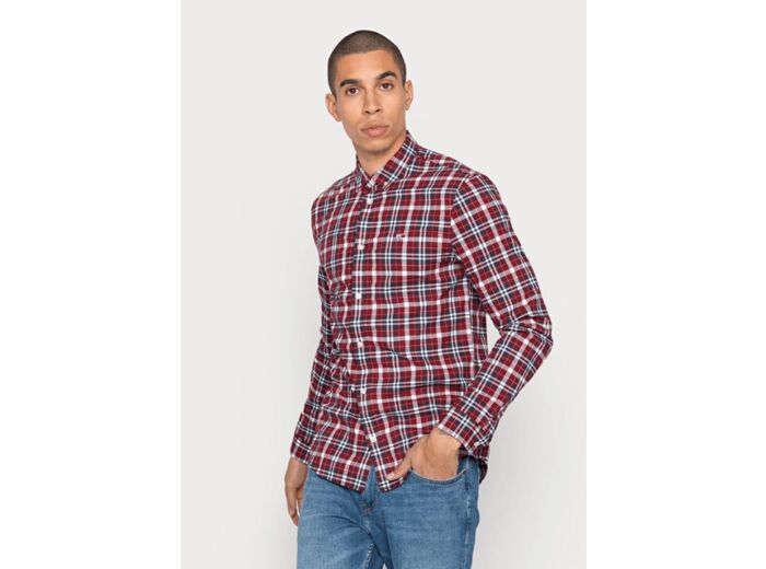 Chemise à carreaux Tommy Jeans bordeaux