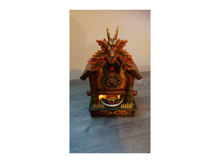 Horloge coucou avec bois de cerf - Zen Deco