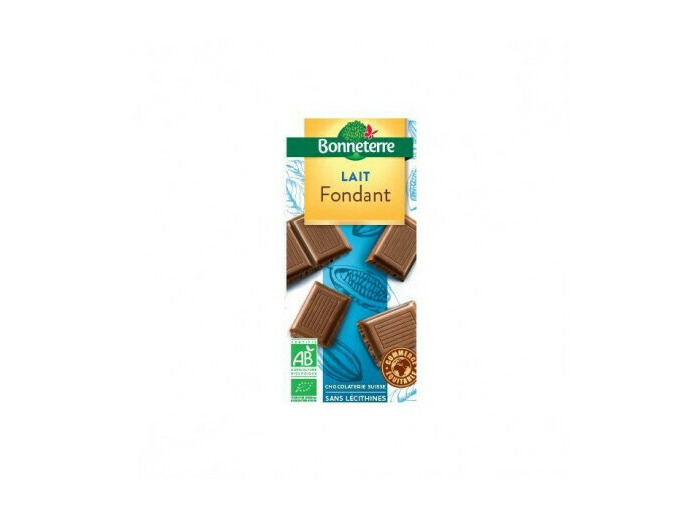 Chocolat bio lait fondant Bonneterre 100g - Abc bio Marly