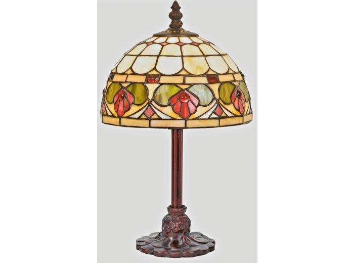 Lampe Tiffany Art Nouveau - Orchidées - H 36 cm - De Ryck