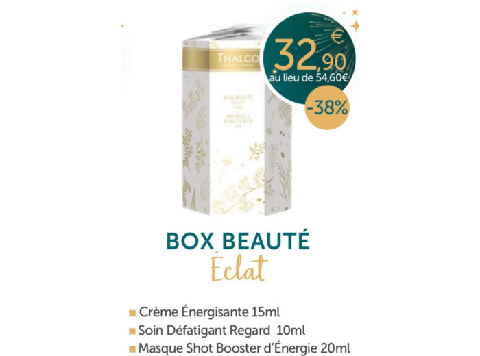 Box beauté éclat  Spiruline Boost Thalgo-Algue Marine.