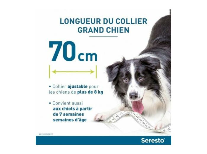 Collier SERESTO chien plus 8kg - Zoobul Chauny