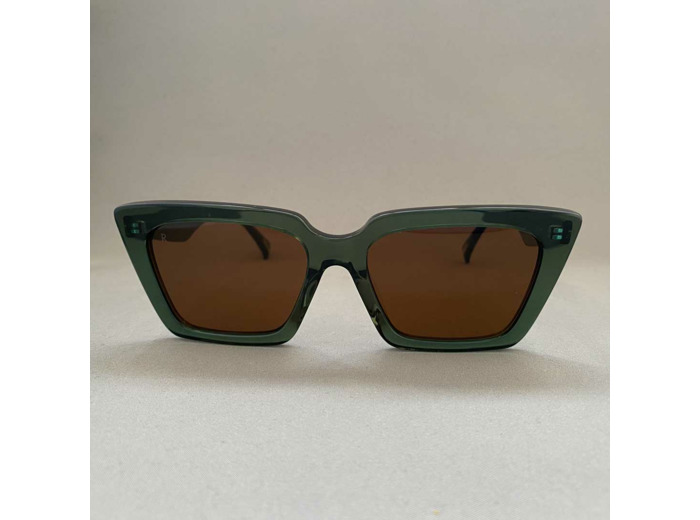 Lunettes de Soleil Femme De La Marque Raen Modèle Keera Coloris Vert Transparent