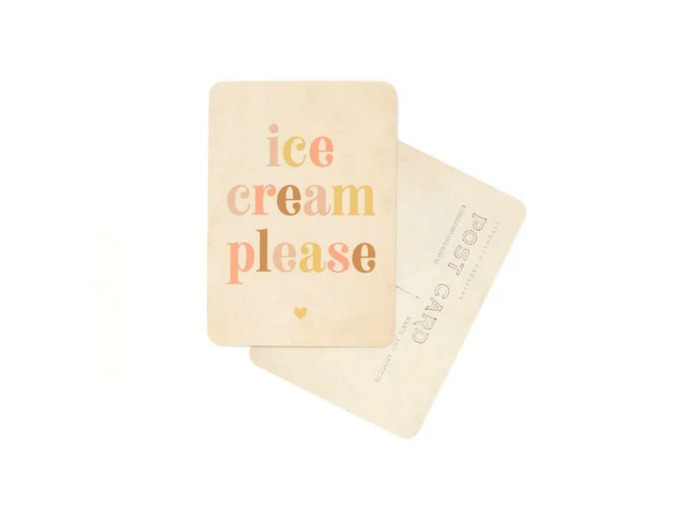 CARTE POSTALE ICE CREAM PLEASE / ARC EN CIEL - CINQMAI