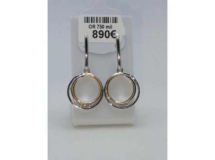 Boucles d'oreille pendantes diamant