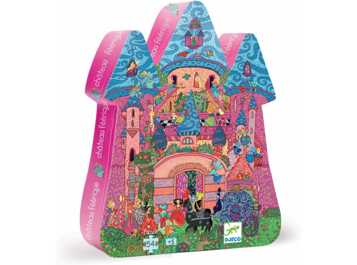 DJECO DJ07246 Puzzle Carton Château Féerique (54 Pièces)