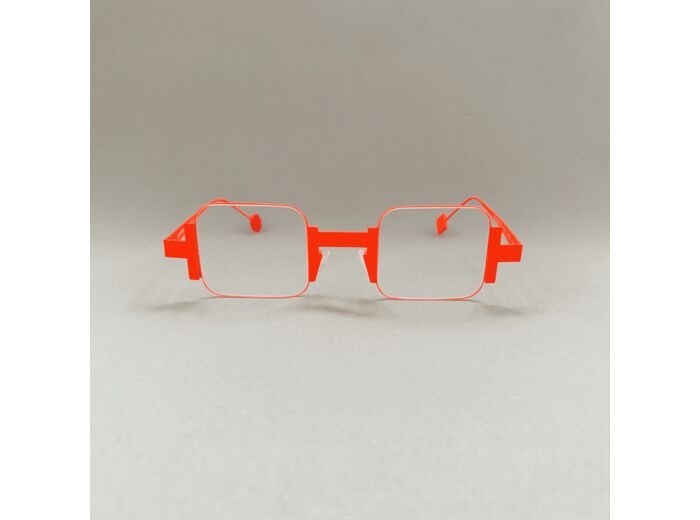 Lunettes de Vue Be Square Slim Mixte de la Marque Sabine Be Coloris Orange Fluo