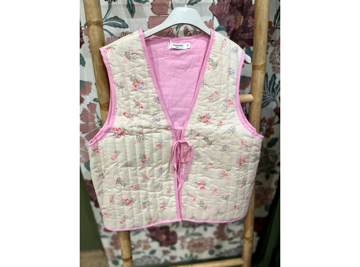 Veste fleurie sans manches