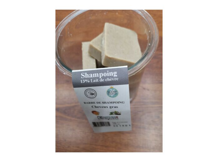 Barre de Shampoing  pour cheveux gras au lait de chèvre