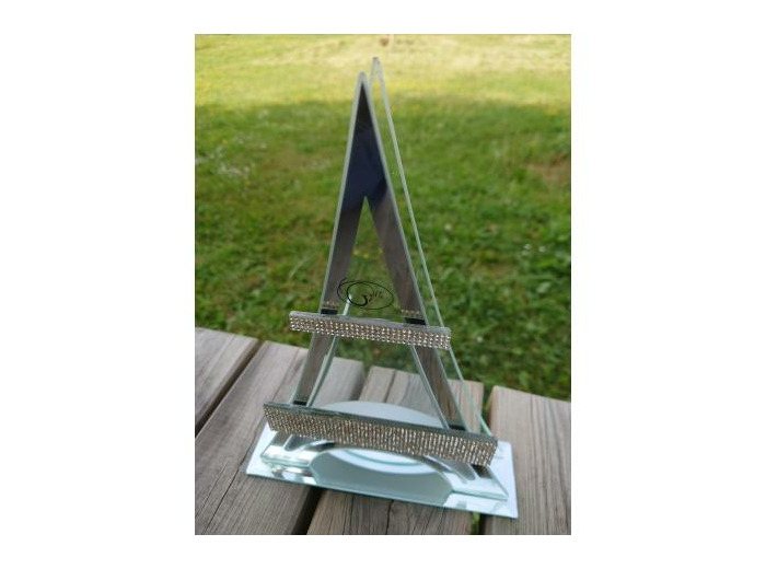 Vase Tour Eiffel miroir strass petit modèle - Zen Deco