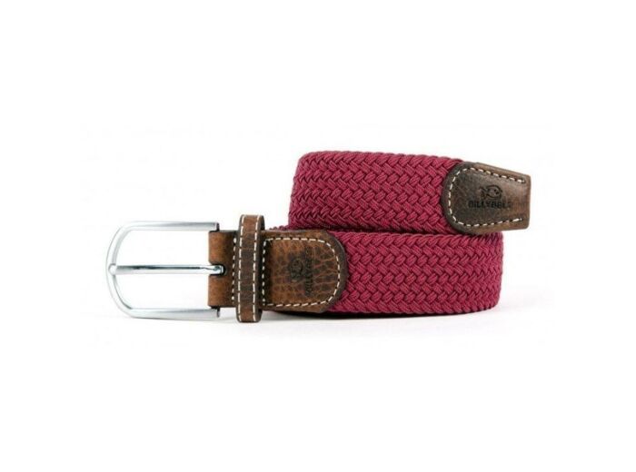 Ceinture tressée Billybelt bordeaux en cuir