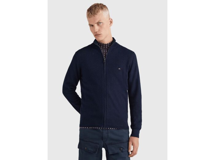 Gilet zippé col montant Tommy Hilfiger marine