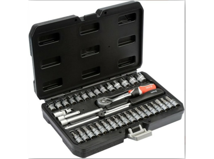Coffret cliquet et douilles 1/4 38 pièces YT-14471