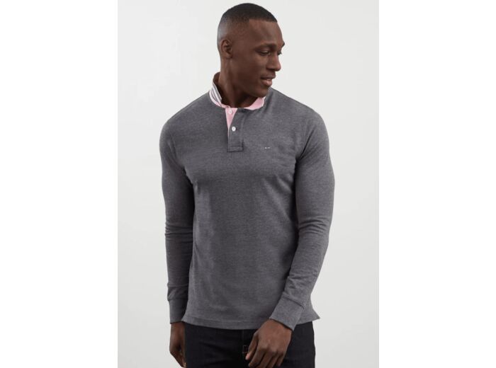 Polo manches longues Eden Park gris