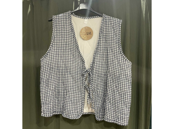 Gilet sans manches avec rubans