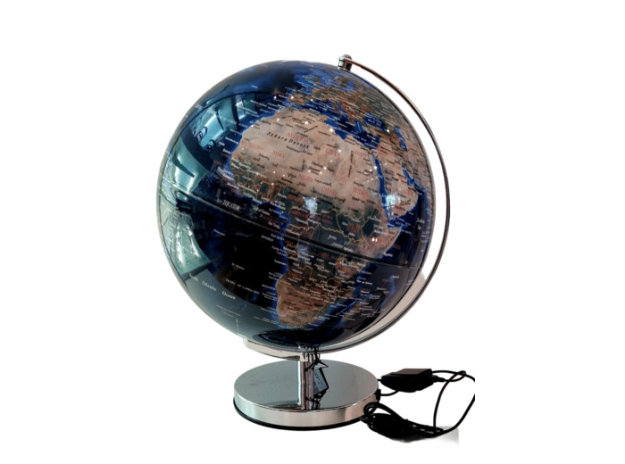 Globe Lumineux – mappemonde - 30 cm- Noir et Doré – De Ryck