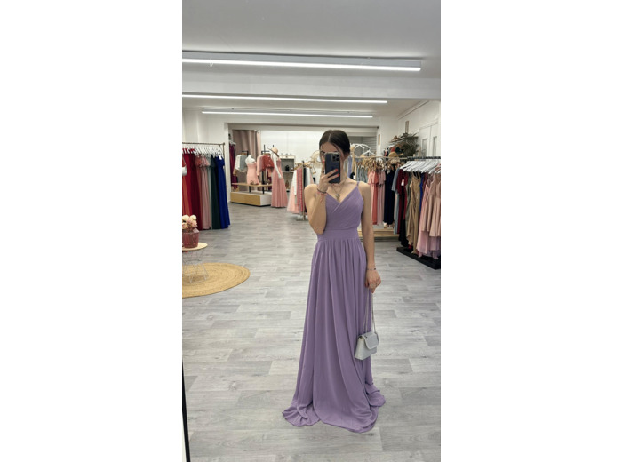 Robe longue de cérémonie lila