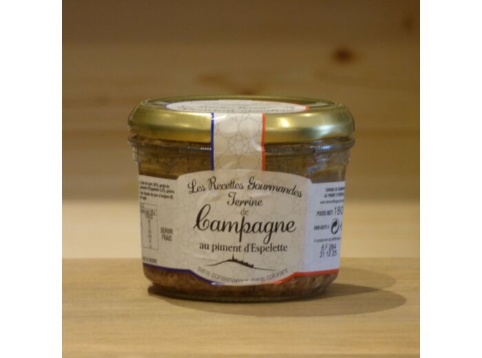 Terrine de campagne au piment d'Espelette 180 g