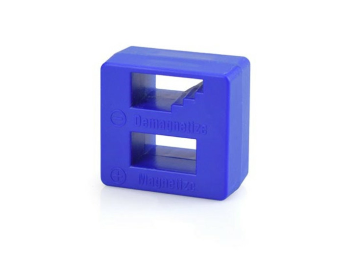 Outil magnétiseur/démagnétiseur pour tournevis et autres outils, bleu