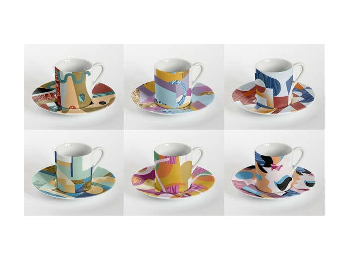 Service de 6 tasses à café en porcelaine Collection "Alchimie"