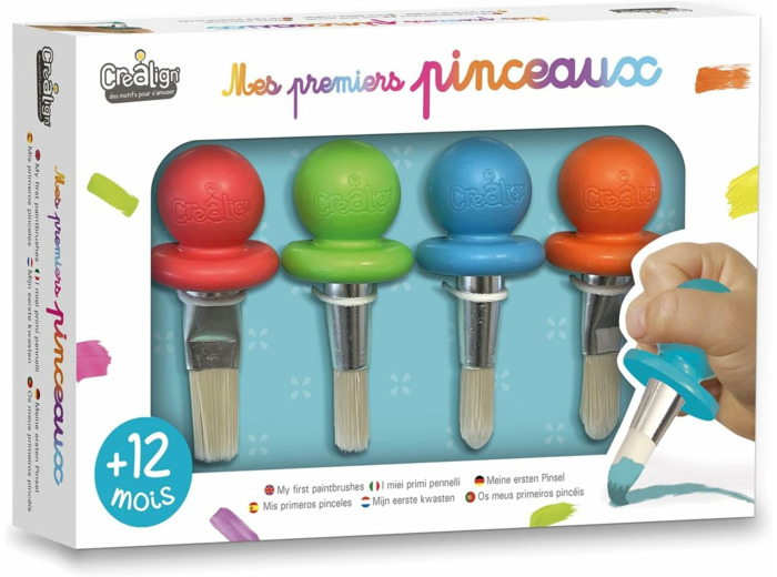 Coffret Loisir Créatif - Mes Premiers Pinceaux - Créa Lign - Dès 1 an, Blanc