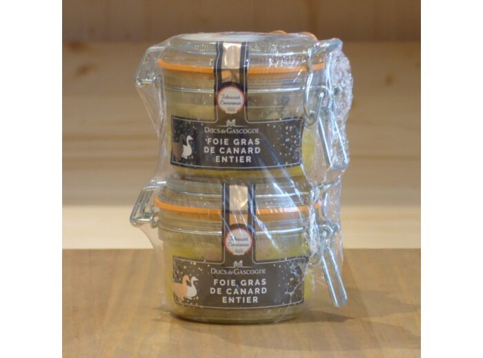 Lot de 2 Foie Gras de Canard Entier 125 g. Ducs de Gascogne