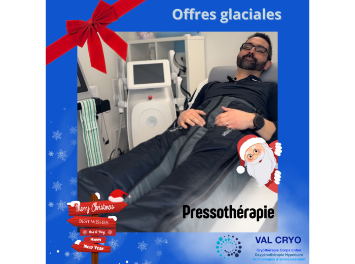 Pack de 12 séances de Pressothérapie - OFFRE NOËL - Val Cryo