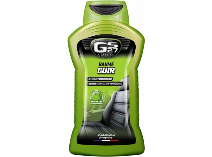 GS27 - Baume Cuir Voiture - Entretien Cuir Voiture Naturel, Teinté ou Simili - Protège et Imperméabilise - 375 ML Unique