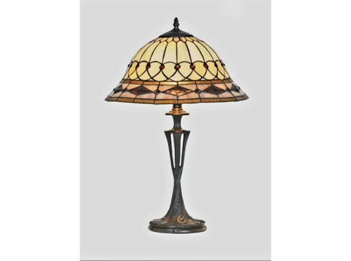 Lampe Tiffany Art Nouveau - Dôme - H 59 cm - De Ryck