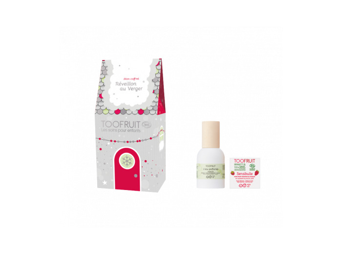 coffret eau parfumé et pain dermatologique BIO TooFruit-Algue Marine.