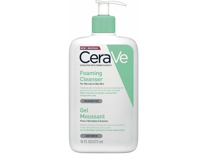 Gel moussant, peaux normales à sèches, sans parfum, 473ml, CeraVe