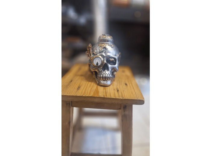 Figurine steampunk skull