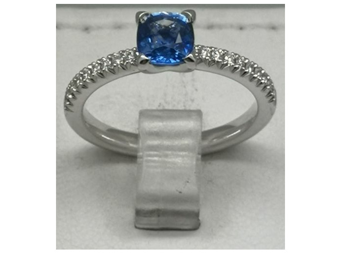 Bague or saphir et diamants