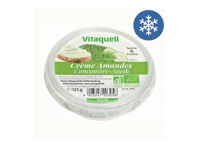 Crème Amandes concombre aneth 125g - Abc Bio