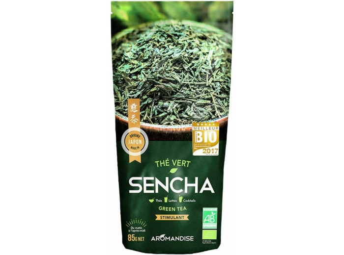 AROMANDISE Thé Vert Bio Japonais Sencha 85g