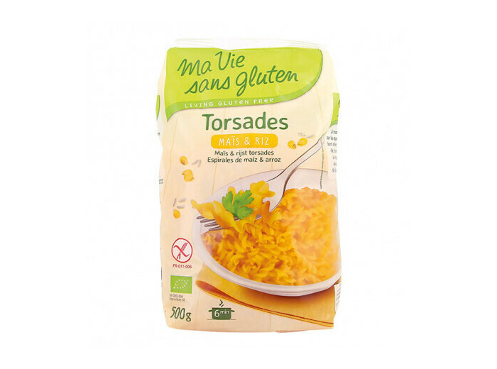 Pâtes torsade de maïs et riz Bio ma vie sans gluten - Abc Bio