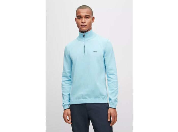 Pull demi zip BOSS bleu