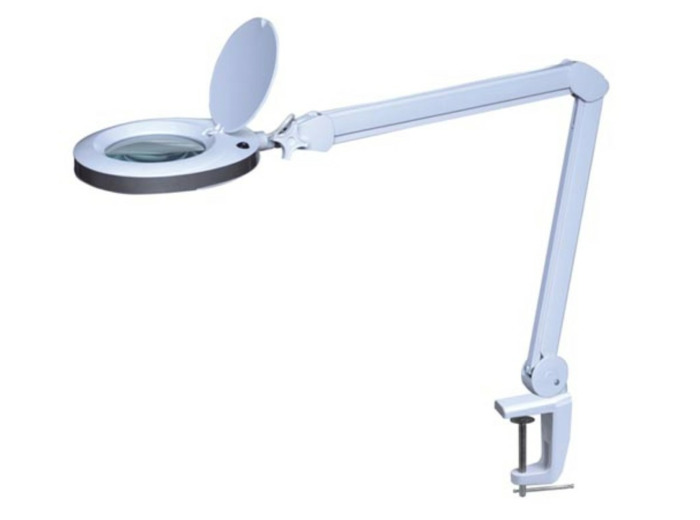 Lampe loupe LED avec pince