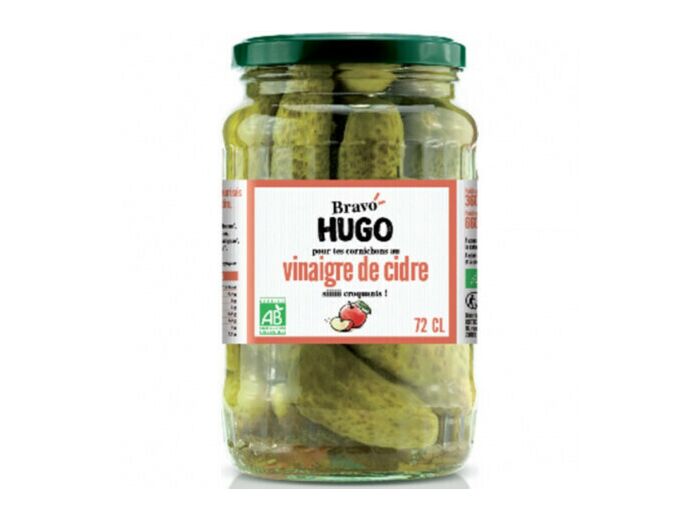 Cornichons vinaigre de cidre bio BRAVO HUGO - Abc Bio