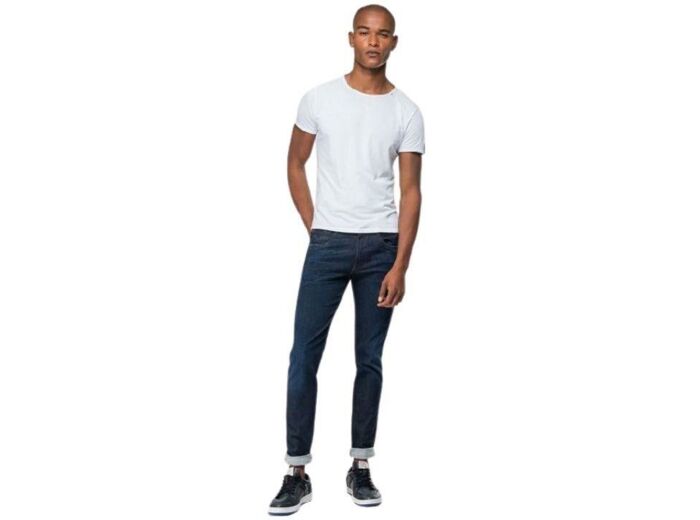 Jeans slim Hyperflex Replay bleu