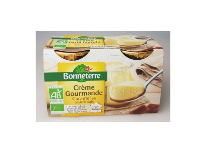 Crème gourmande caramel beurre salé 2x120g - Abc Bio