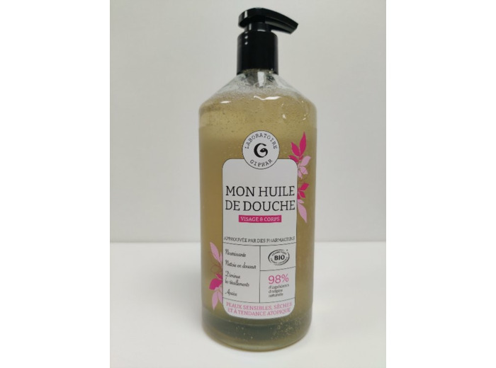 Mon huile de douche visage et corps, 1L, giphar