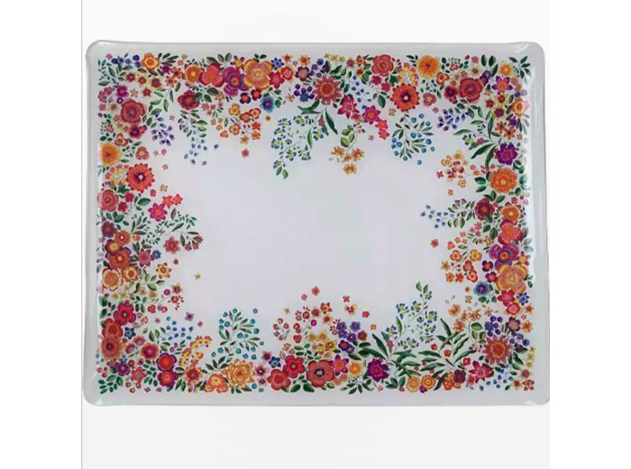 GRAND PLATEAU ACRYLIQUE - POÉSIE - 46,4 X 36,4 CM - GIEN