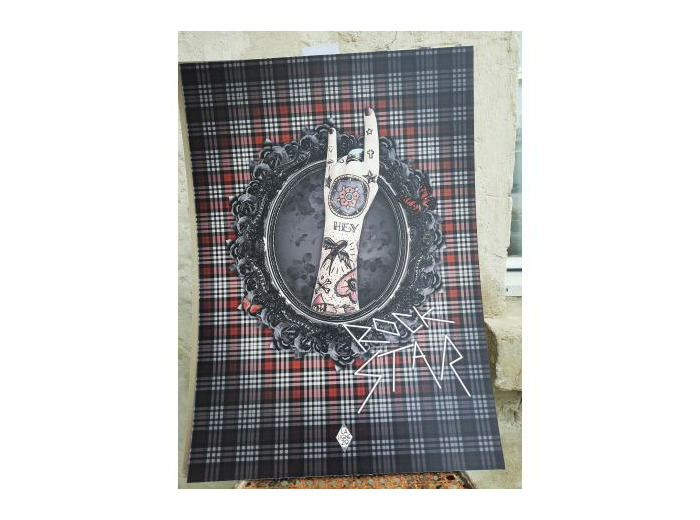 Affiche sur carton "Rock Star" La Ligne 29