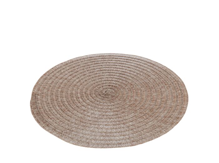 Set De Table Rond Tisse Marron Clair